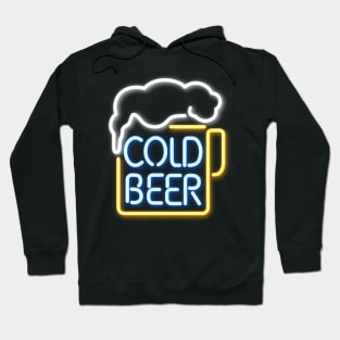 Cold Beer Neon Sign Hoodie